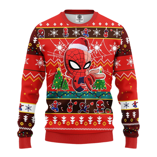 Spiderman Chibi Ugly Christmas Sweater- Best Christmas Gifts 2026 - Moonbestprint