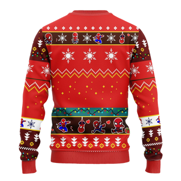 Spiderman Chibi Ugly Christmas Sweater- Best Christmas Gifts 2026 - Moonbestprint