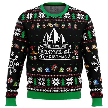 12 Games of Christmas Ugly Christmas Sweater - Moonbestprint