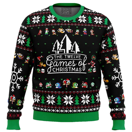 12 Games of Christmas Ugly Christmas Sweater - Moonbestprint