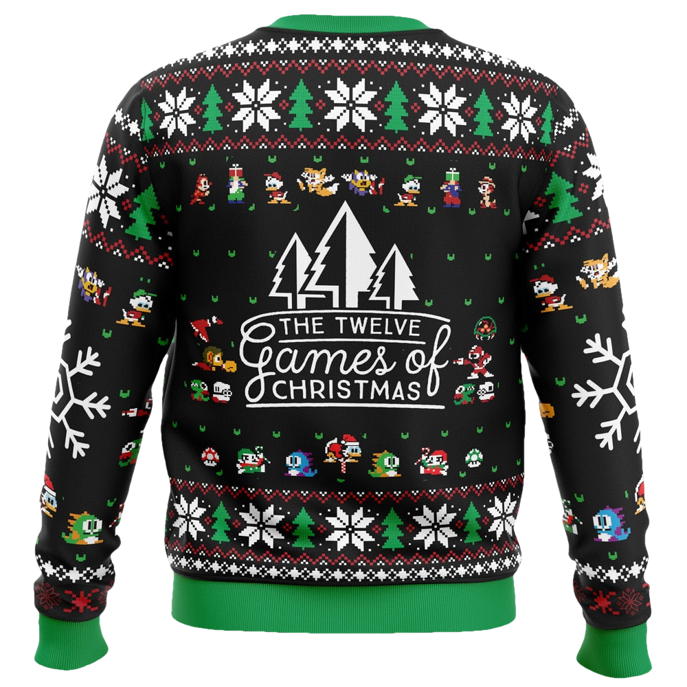 12 Games of Christmas Ugly Christmas Sweater - Moonbestprint