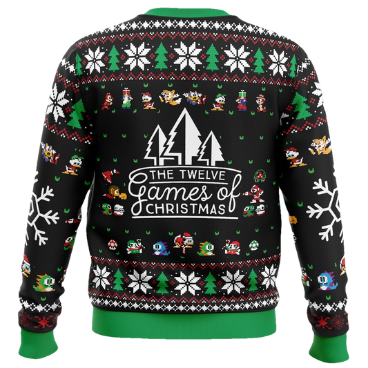 12 Games of Christmas Ugly Christmas Sweater - Moonbestprint