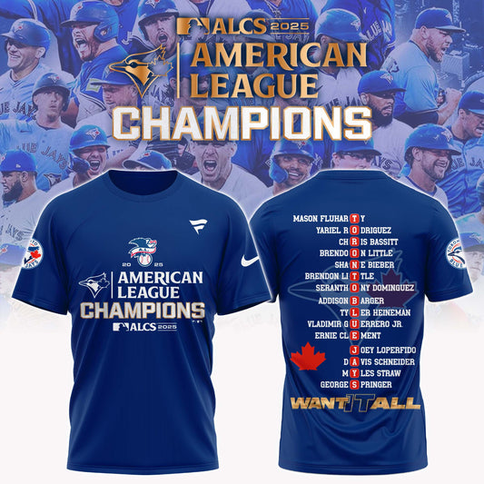 Toronto Blue Jays 2025 American League Champions Tshirt V3 Moonbestprint