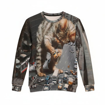Big Cat Holding Car Print 3D Sweaters Men Womens Hoodies Fashion Thin 3D Sweaters Asia S M L Xl Sh4466 ? Usalast