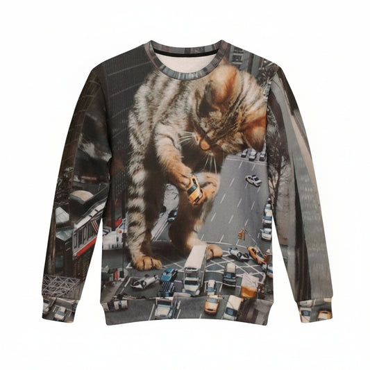 Big Cat Holding Car Print 3D Sweaters Men Womens Hoodies Fashion Thin 3D Sweaters Asia S M L Xl Sh4466 ? Usalast