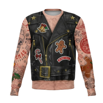 Biker Xmas Biker Tattoo Sons Of Santa Sons Of Anarchy 3d Ugly Christmas Sweater ? Usalast