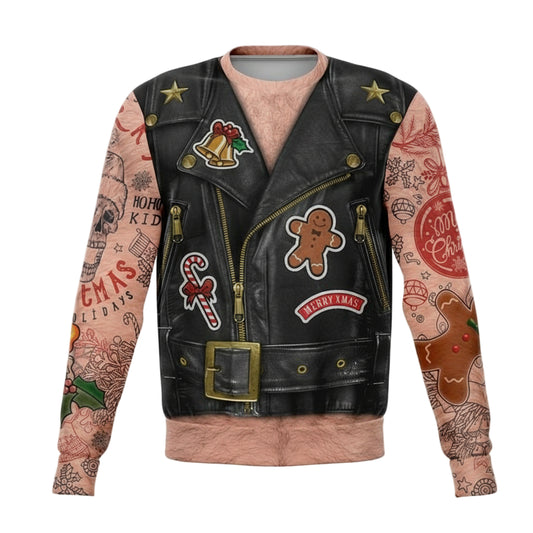 Biker Xmas Biker Tattoo Sons Of Santa Sons Of Anarchy 3d Ugly Christmas Sweater ? Usalast