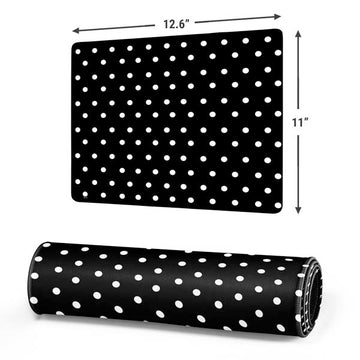 Black and White Polka Dots Gaming Mouse Pad Moonbestprint