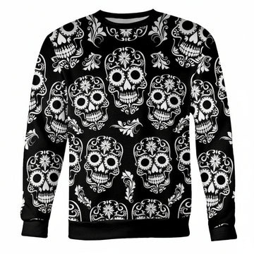 Black And White Sugar Skull Sweater ? Usalast