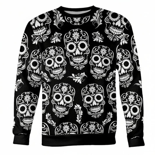 Black And White Sugar Skull Sweater ? Usalast