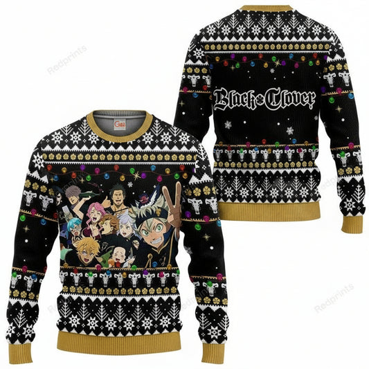 Black Bull Ugly Christmas Sweater And Hoodie Black Clover Anime Xmas Gift ? Usalast