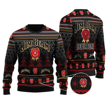 Black Jim Beam Christmas Ugly Sweater – Moonbestprint