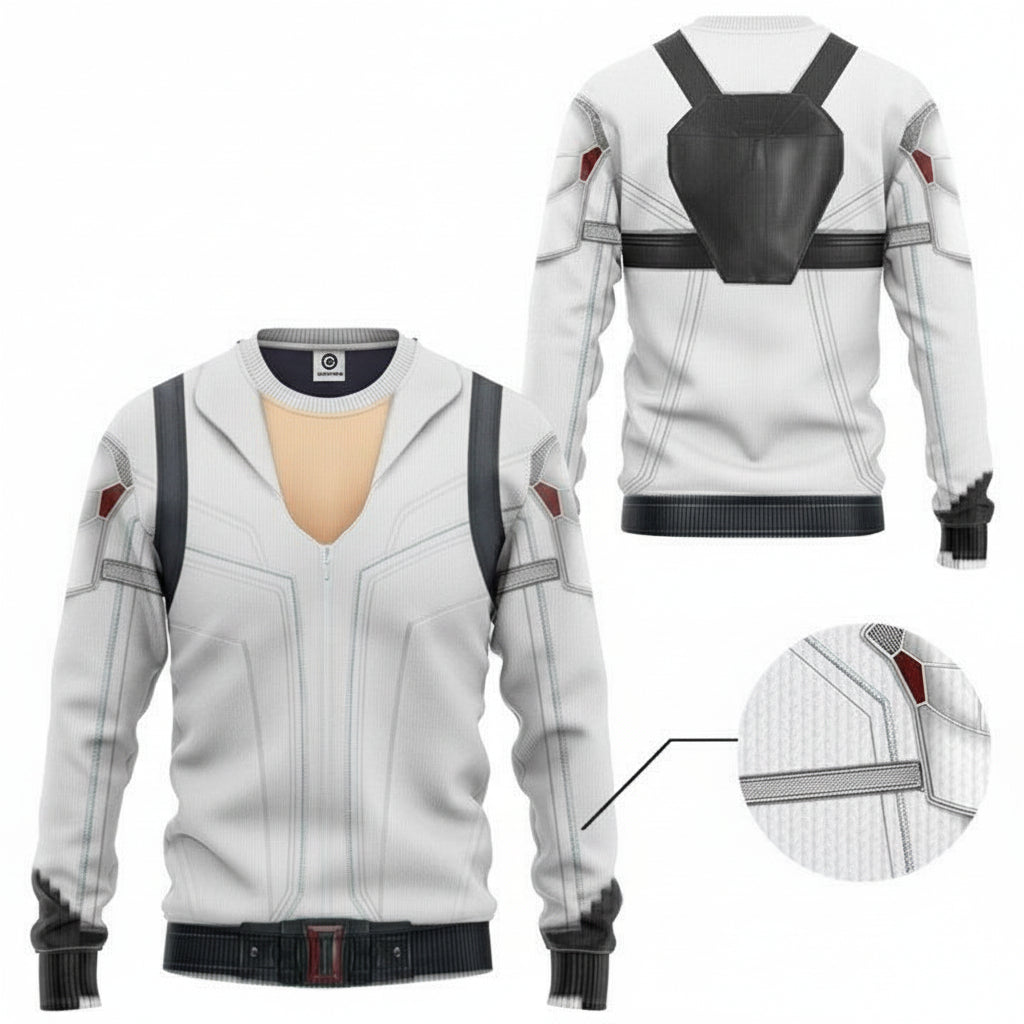 Black Widow White Suit Costume Marvel Ugly Christmas Sweater ? Usalast