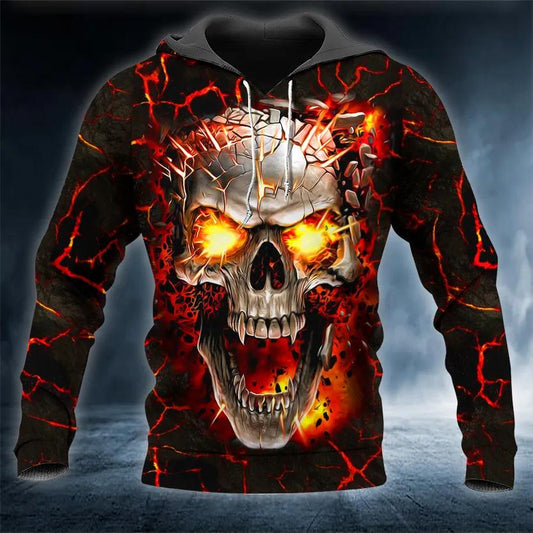 Blast Skull 3D All Over Print Hoodie -Moonbestprint