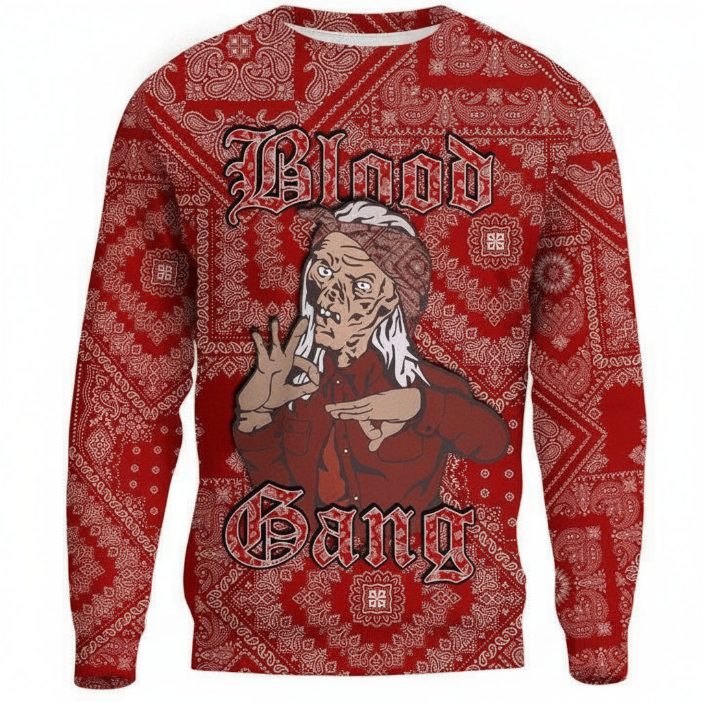 Blood Gang Sweater ? Red Paisley A31 ? Usalast