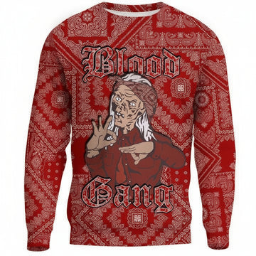 Blood Gang Sweater ? Red Paisley A31 ? Usalast
