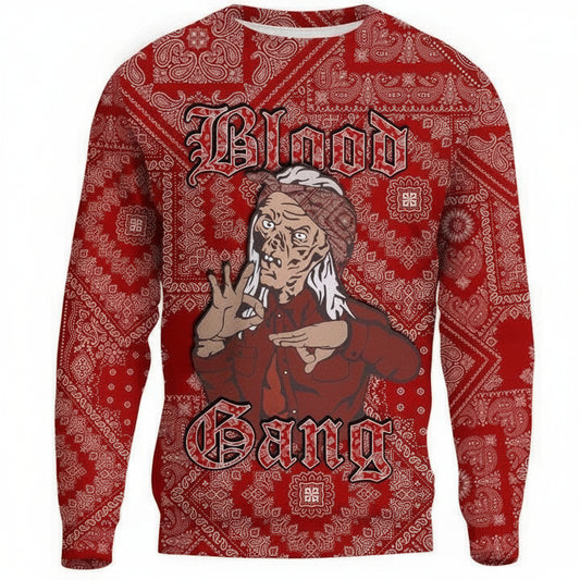Blood Gang Sweater ? Red Paisley A31 ? Usalast