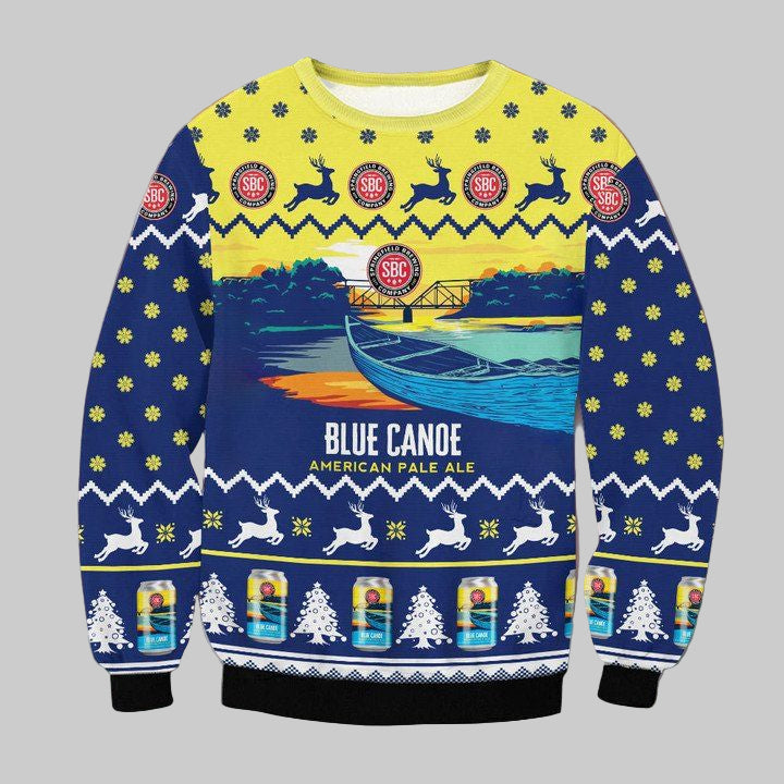 Blue Canoe American Pale Ale Ugly Christmas Sweater 2022 ? Usalast