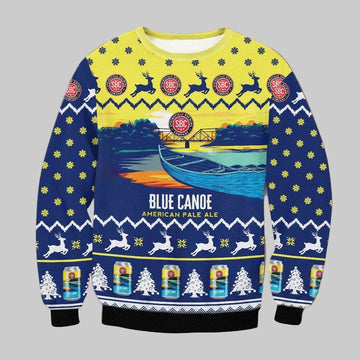Blue Canoe American Pale Ale Ugly Christmas Sweater 2022 ? Usalast
