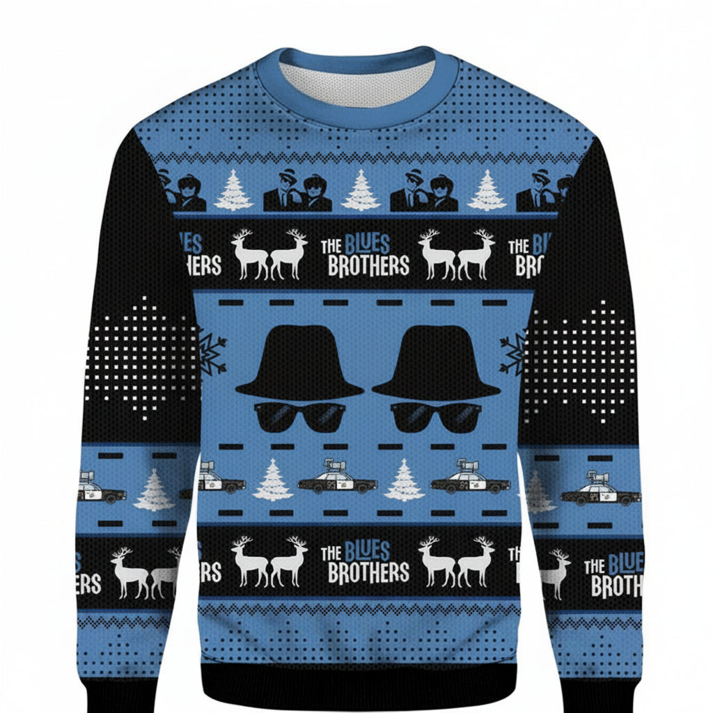 Blues Brothers Quotes Ugly Christmas 3D Sweater ? Usalast