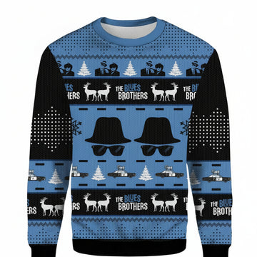 Blues Brothers Quotes Ugly Christmas 3D Sweater ? Usalast