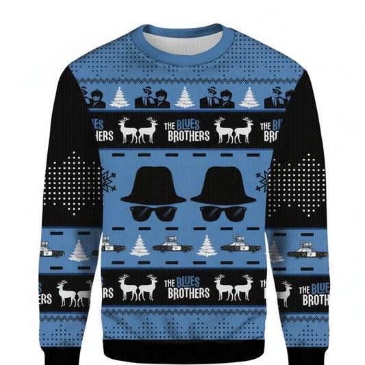 Blues Brothers Quotes Ugly Christmas 3D Sweater ? Usalast