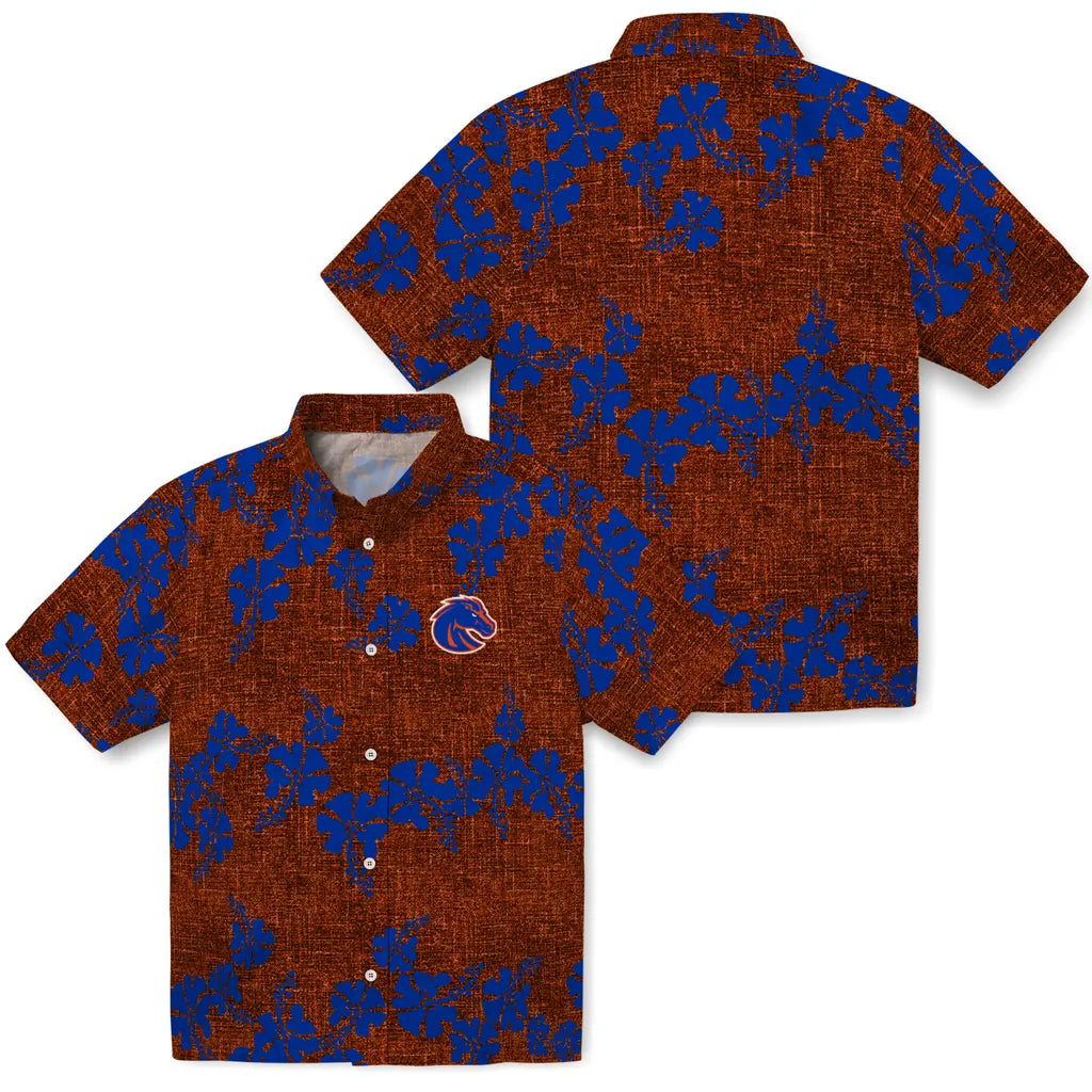 Boise State Broncos Hawaiian Shirt - 50th State Flower | Moonbestprint