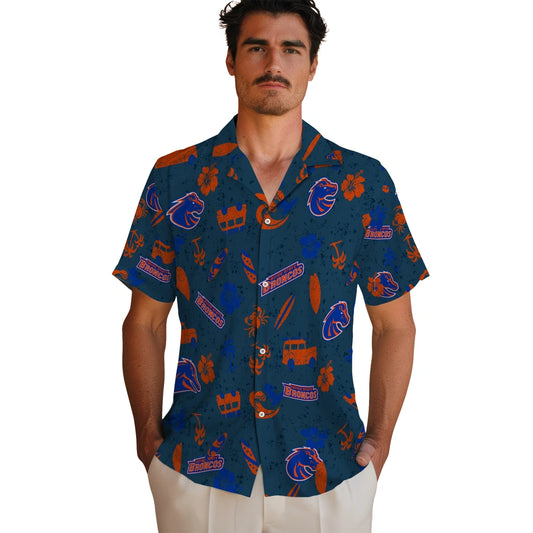 Boise State Broncos Hawaiian Shirt - Beach Vibe | Moonbestprint