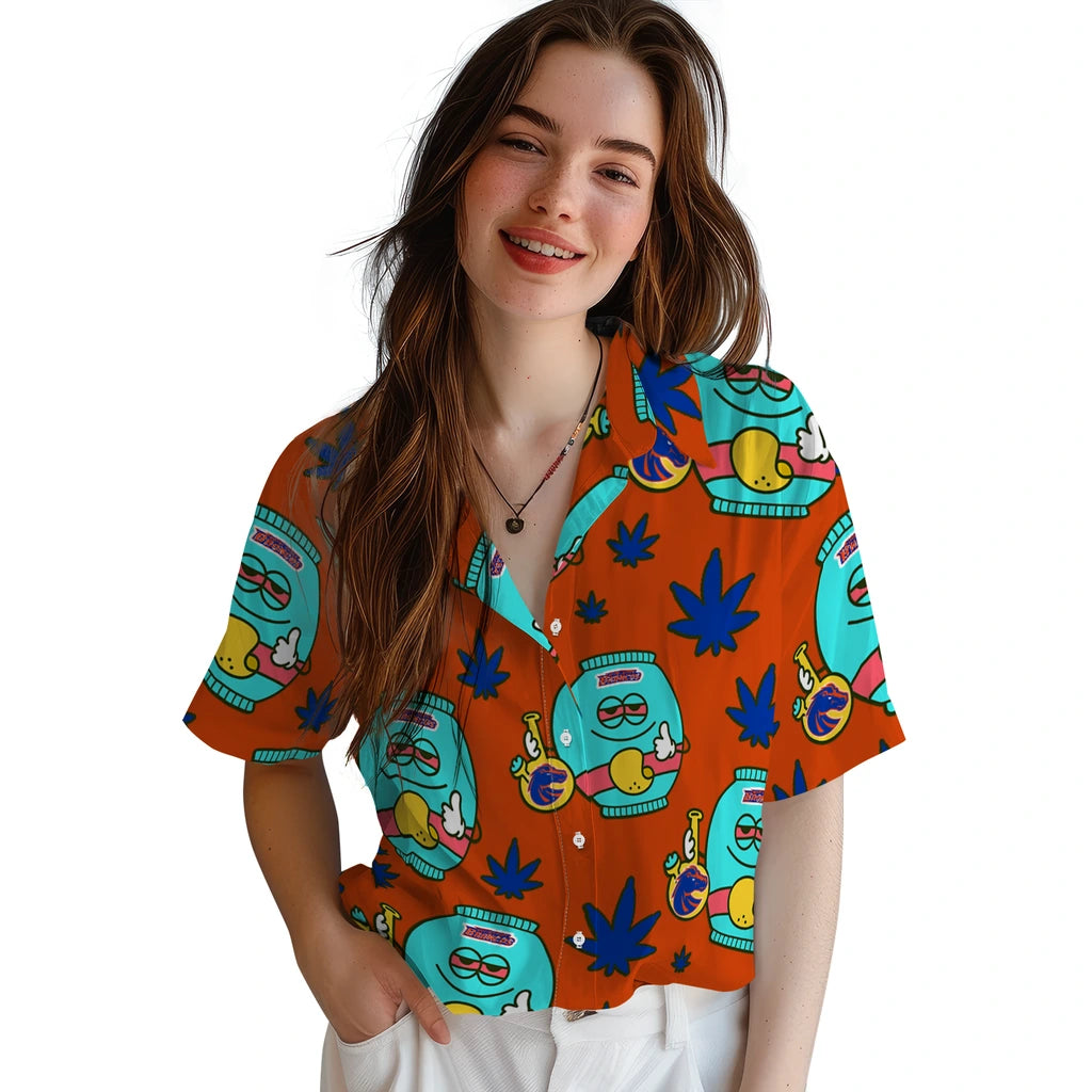 Boise State Broncos Hawaiian Shirt - Chill Vibe | Moonbestprint