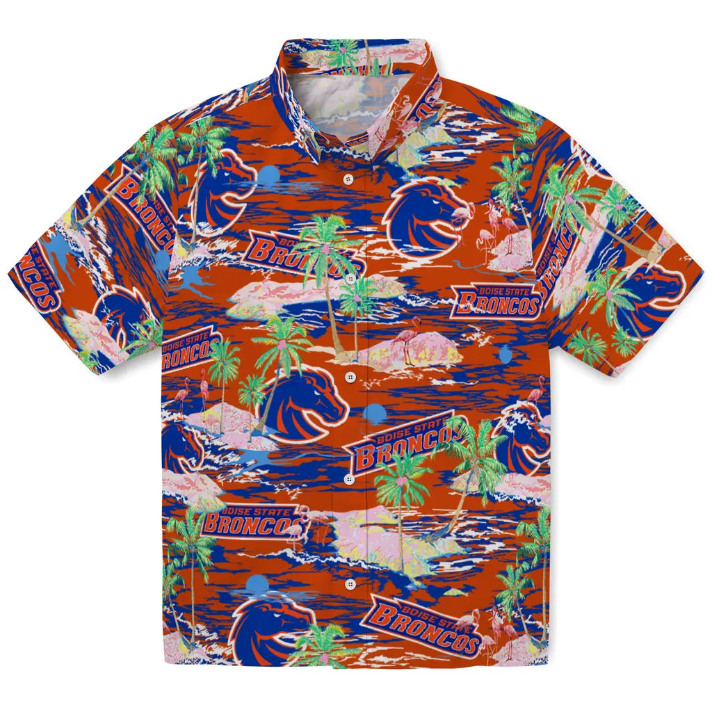 Boise State Broncos Flamingo Retreat 2026 Hawaiian Shirt – Moonbestprint