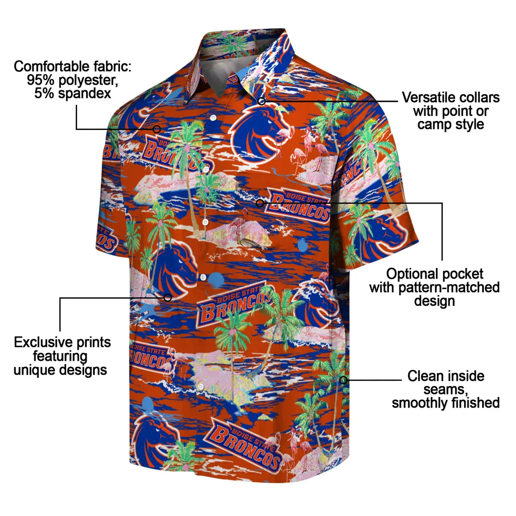 Boise State Broncos Flamingo Retreat 2026 Hawaiian Shirt – Moonbestprint