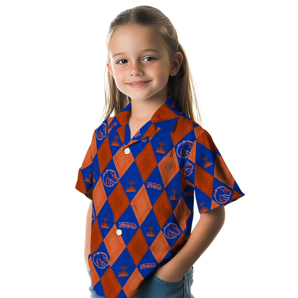 Boise State Broncos Hawaiian Shirt - Golfing Plaid | Moonbestprint