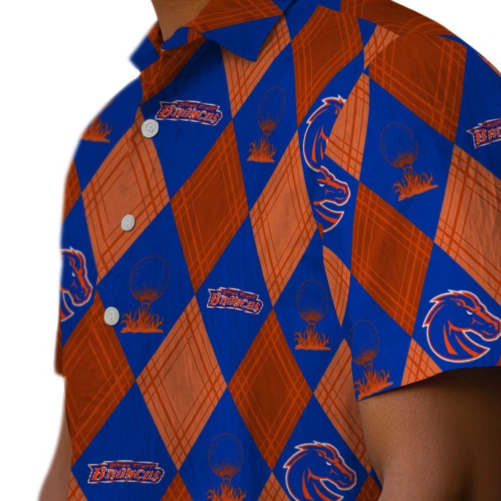 Boise State Broncos Hawaiian Shirt - Golfing Plaid | Moonbestprint