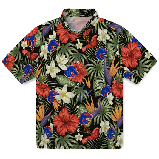 Boise State Broncos Hawaiian Shirt - Hawaii Floral Hibiscus | Moonbestprint
