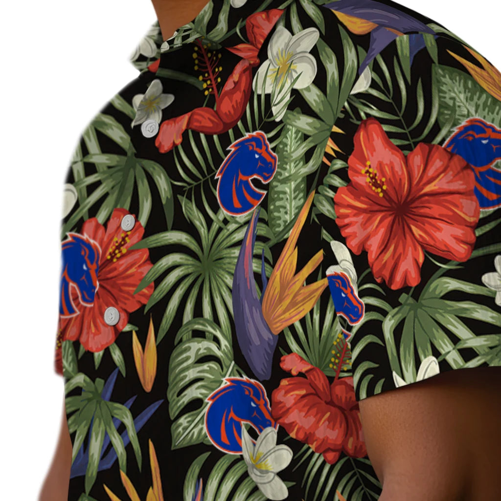 Boise State Broncos Hawaiian Shirt - Hawaii Floral Hibiscus | Moonbestprint