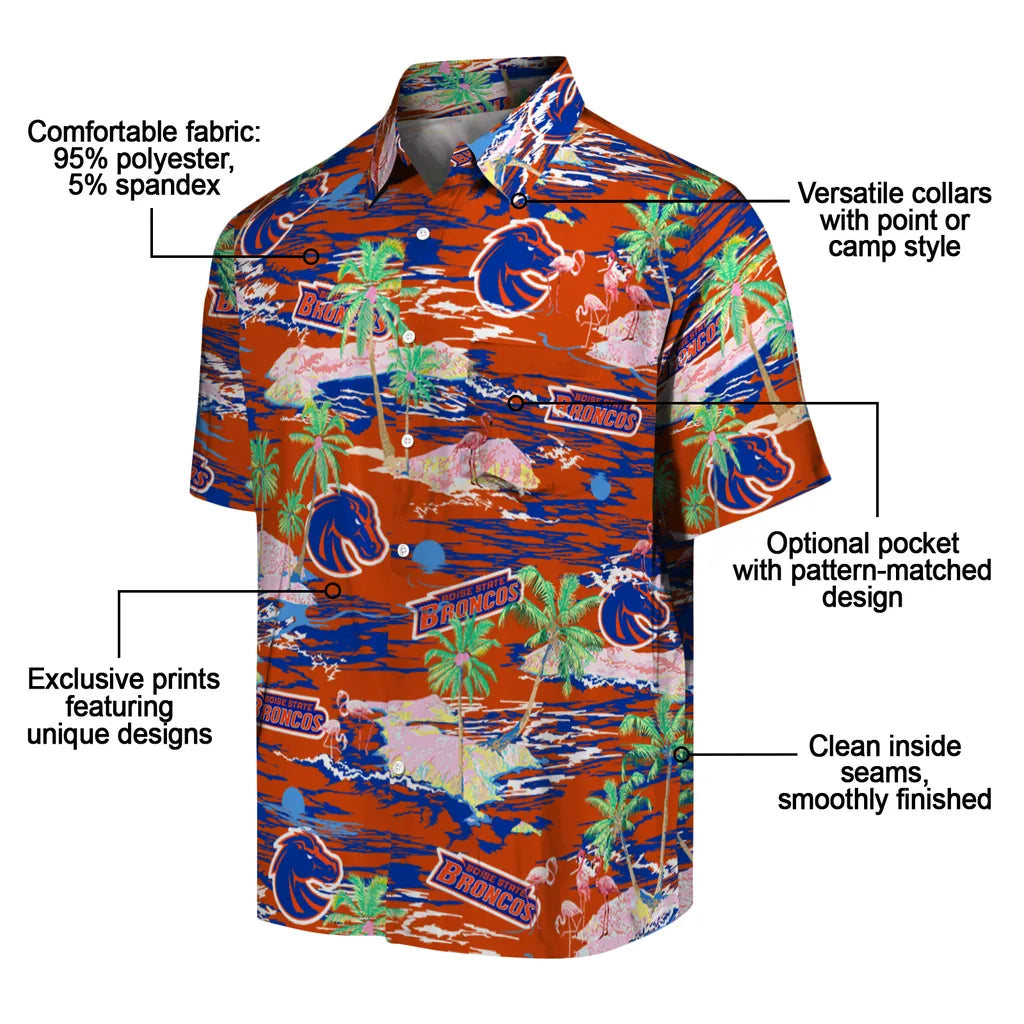 Boise State Broncos Hawaiian Shirt - Hawaii Island | Moonbestprint
