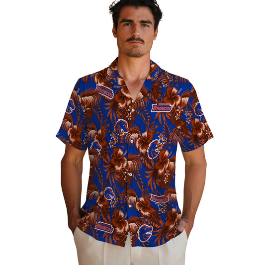 Boise State Broncos Hawaiian Shirt - Hibiscus Exotic | Moonbestprint