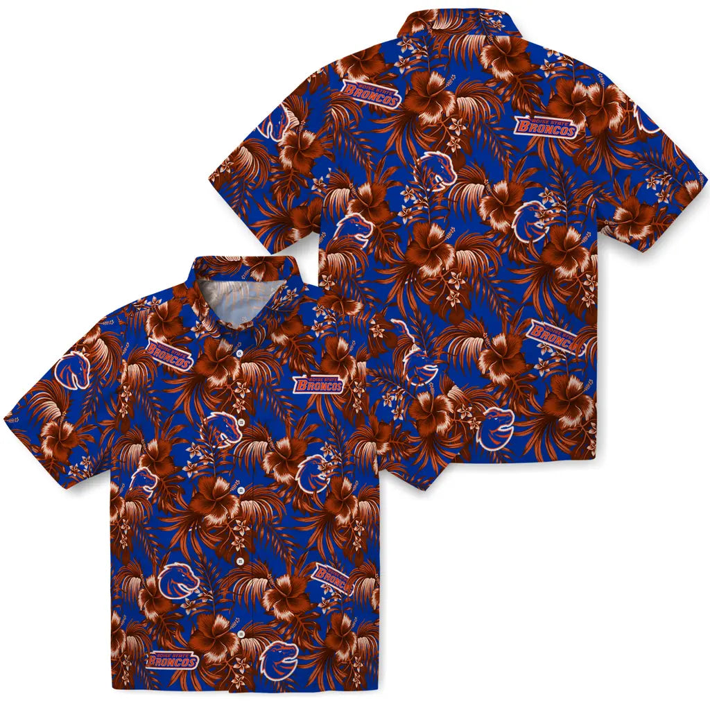 Boise State Broncos Hawaiian Shirt - Hibiscus Exotic | Moonbestprint