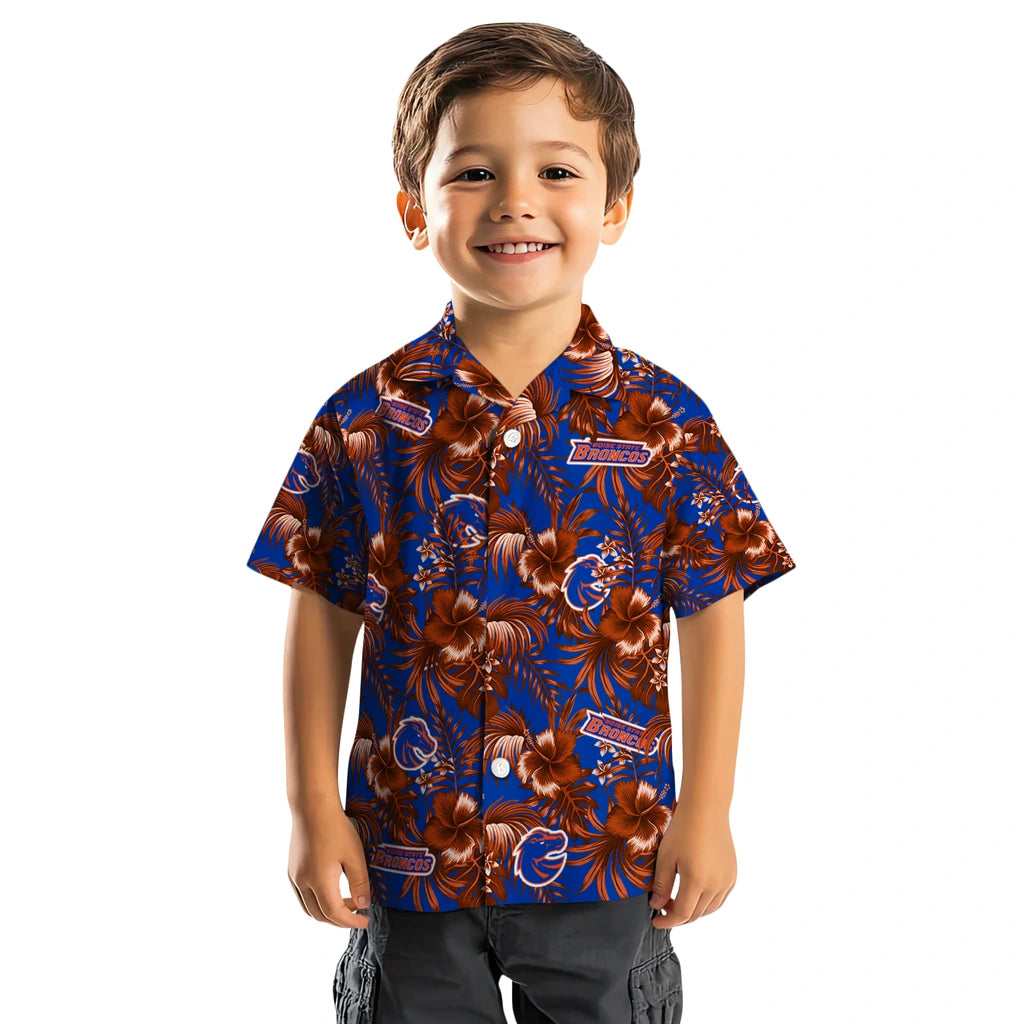 Boise State Broncos Hawaiian Shirt - Hibiscus Exotic | Moonbestprint
