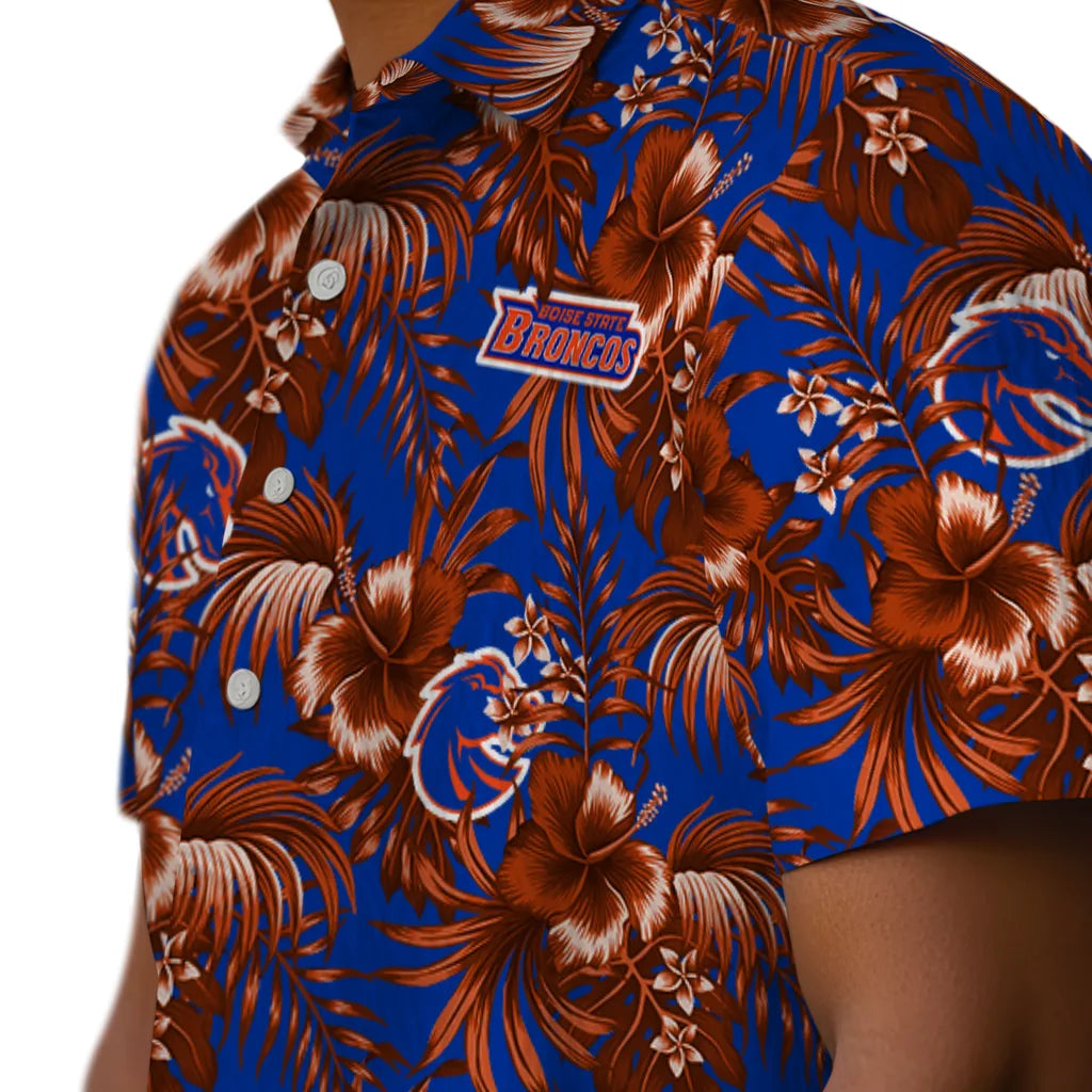 Boise State Broncos Hawaiian Shirt - Hibiscus Exotic | Moonbestprint