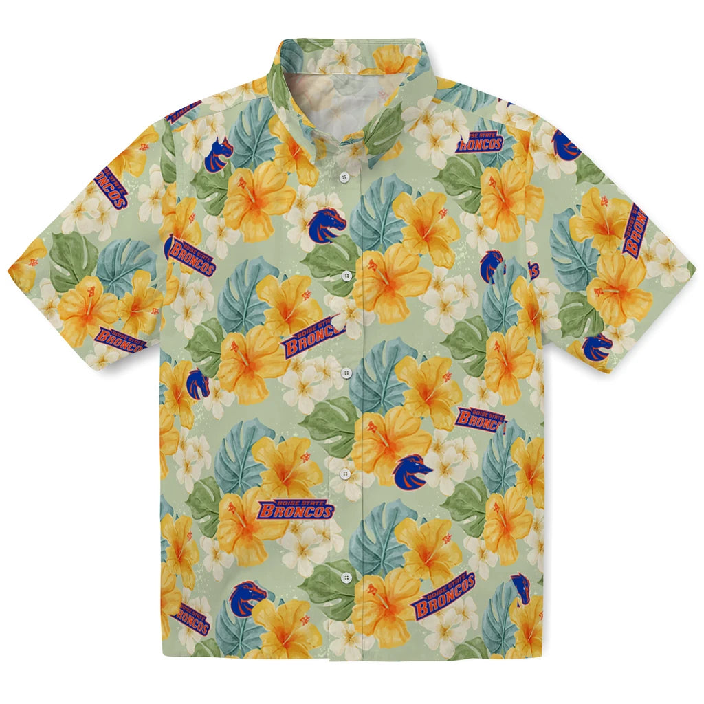 Boise State Broncos Hawaiian Shirt - Hibiscus Mood | Moonbestprint