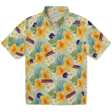 Boise State Broncos Hawaiian Shirt - Hibiscus Mood | Moonbestprint