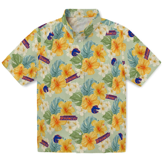 Boise State Broncos Hawaiian Shirt - Hibiscus Mood | Moonbestprint