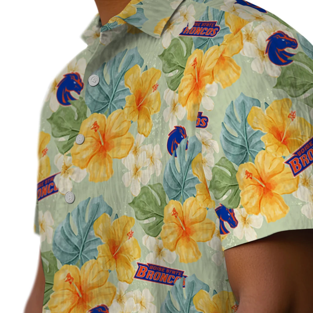 Boise State Broncos Hawaiian Shirt - Hibiscus Mood | Moonbestprint
