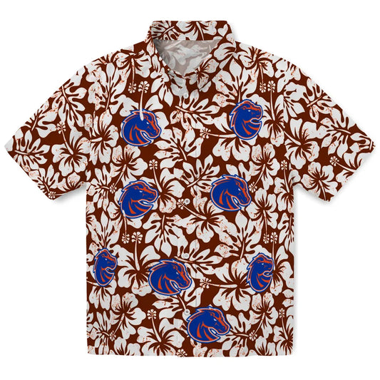 Boise State Broncos Hawaiian Shirt - Hibiscus Motif | Moonbestprint