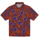 Boise State Broncos Hawaiian Shirt - Leaf Outline | Moonbestprint