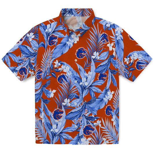 Boise State Broncos Hawaiian Shirt - Palm Leaves | Moonbestprint