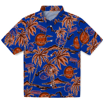 Boise State Broncos Hawaiian Shirt - Palm Sunset | Moonbestprint