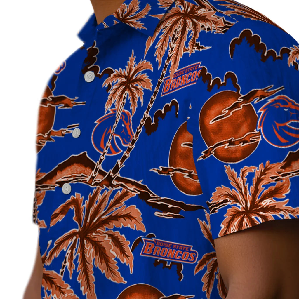 Boise State Broncos Hawaiian Shirt - Palm Sunset | Moonbestprint
