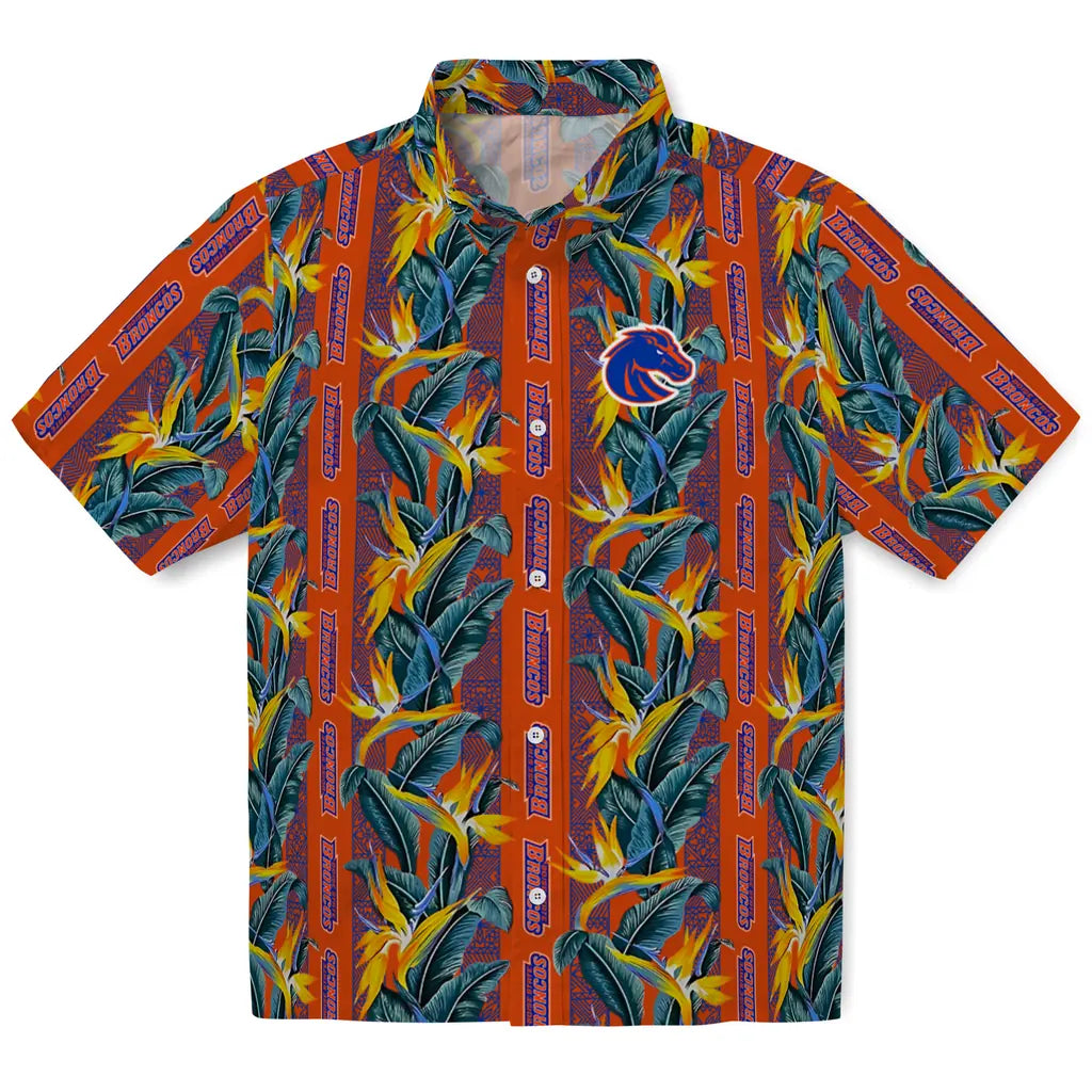 Boise State Broncos Hawaiian Shirt - Paradise Vines | Moonbestprint